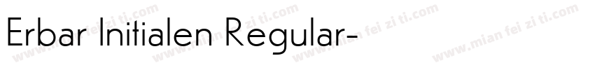 Erbar Initialen Regular字体转换